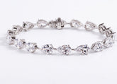 Pear Cut Lab-Grown Diamond Tennis Bracelet
