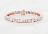 Emerald Cut Lab-Grown Diamond Tennis Bracelet