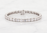 Emerald Cut Lab-Grown Diamond Tennis Bracelet