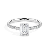 Pave Emerald Ring