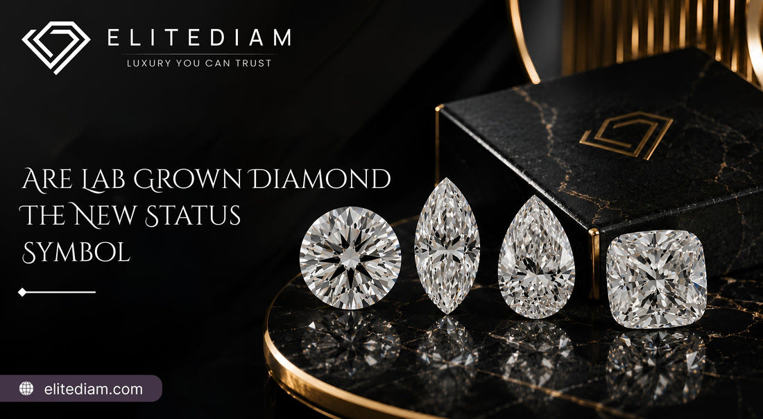 Round, marquise, pear, and cushion lab grown diamonds featured in Elite Diam's new status symbol.