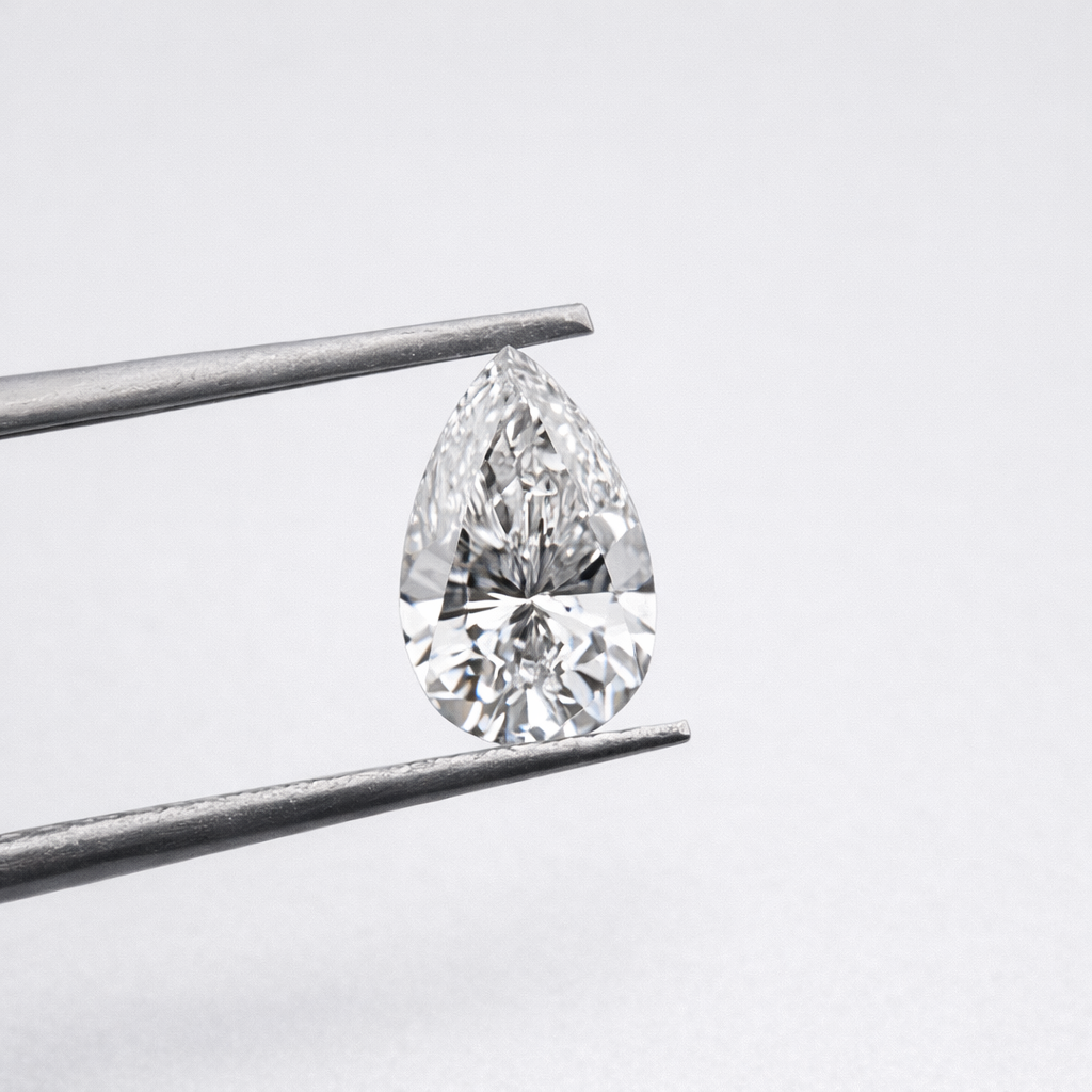 1 Karat Birne Laborgezüchteter Diamant F VS1