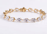 Pear Cut Lab-Grown Diamond Tennis Bracelet