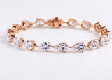 Pear Cut Lab-Grown Diamond Tennis Bracelet
