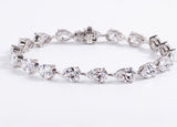 Pear Cut Lab-Grown Diamond Tennis Bracelet