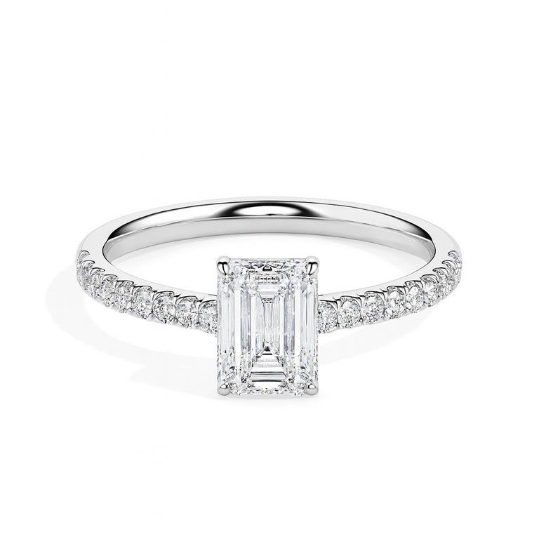 Pave Emerald Ring