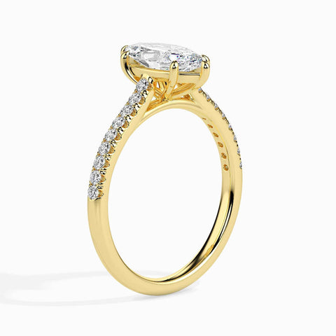 Ela Pave Marquise Ring