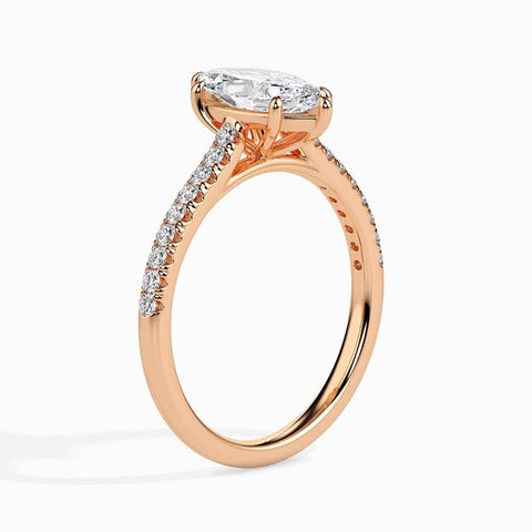 Ela Pave Marquise Ring