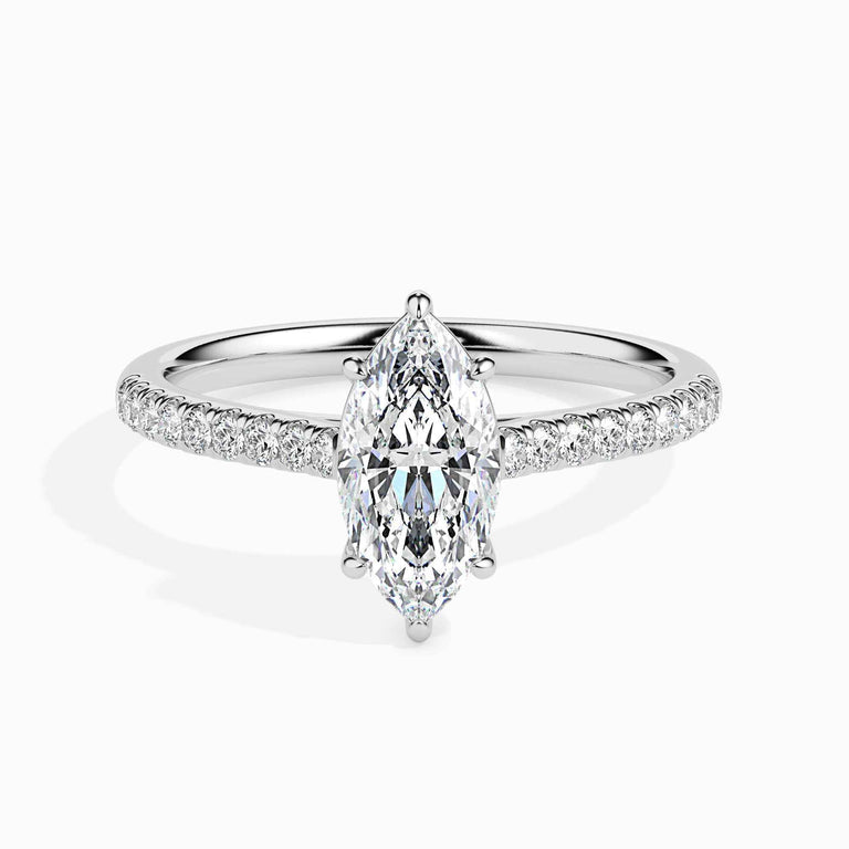 Ela Pave Marquise Ring