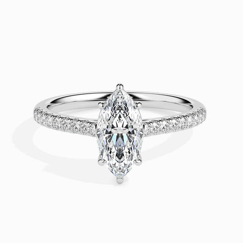 Ela Pave Marquise Ring