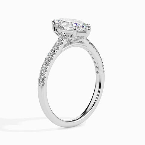 Ela Pave Marquise Ring
